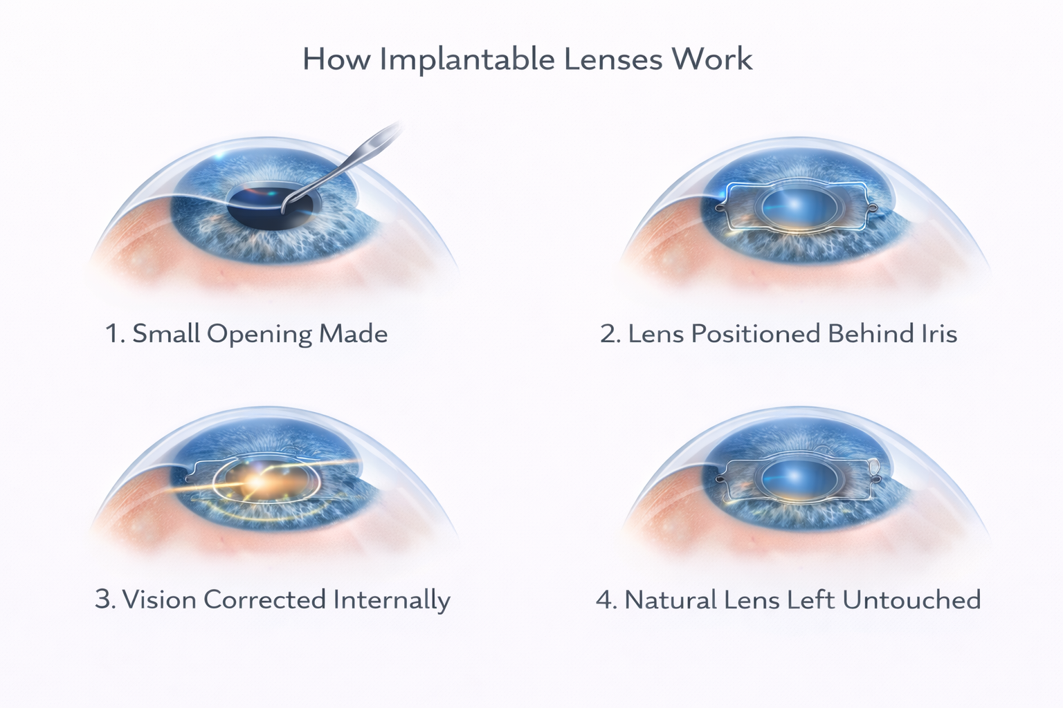 how implantable lenses work - diagram