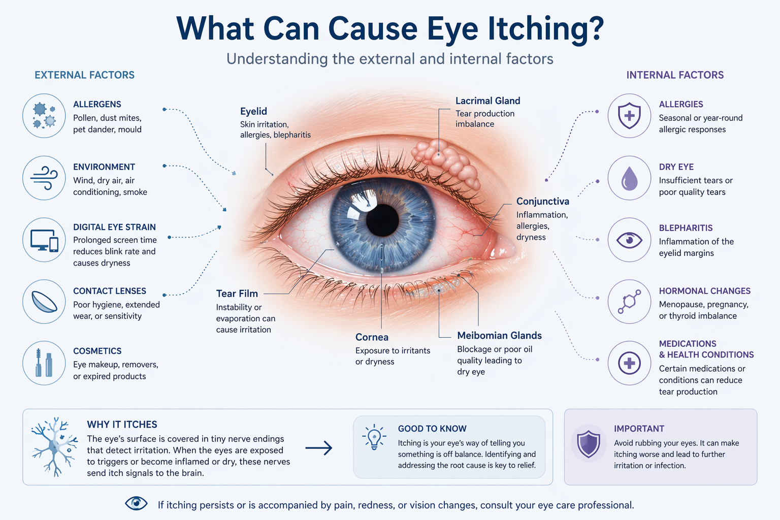 external eye itching factors