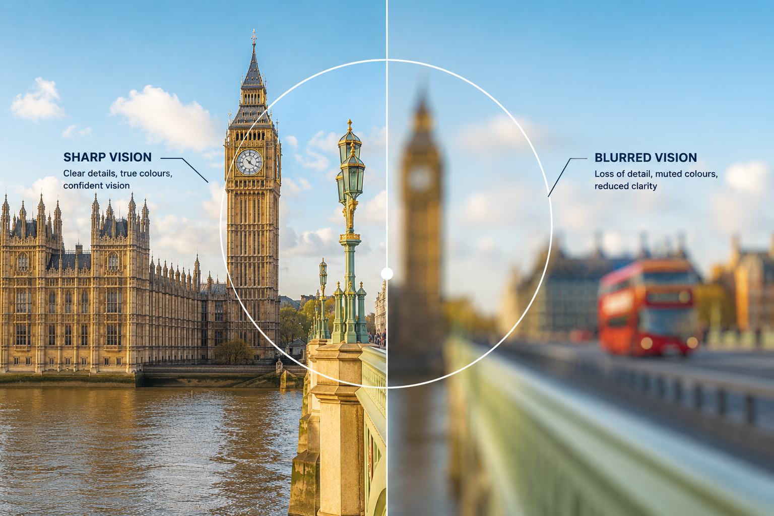 sharp and blury focal points