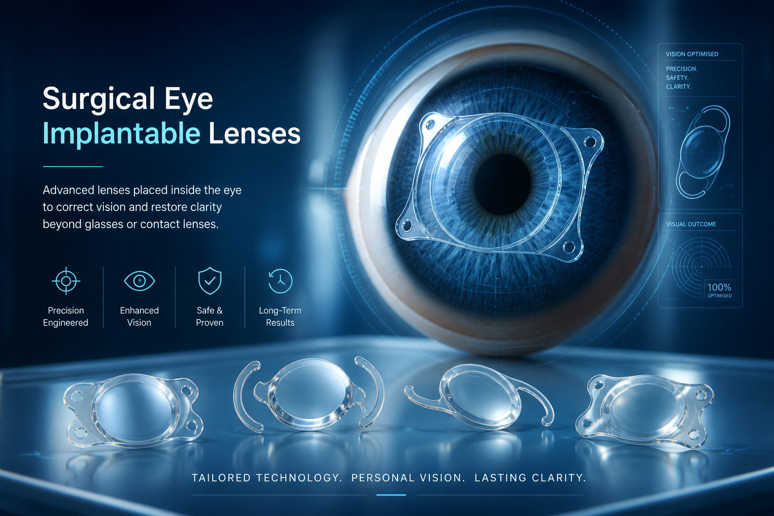 surgical eye implantable lenses explained with latest technology